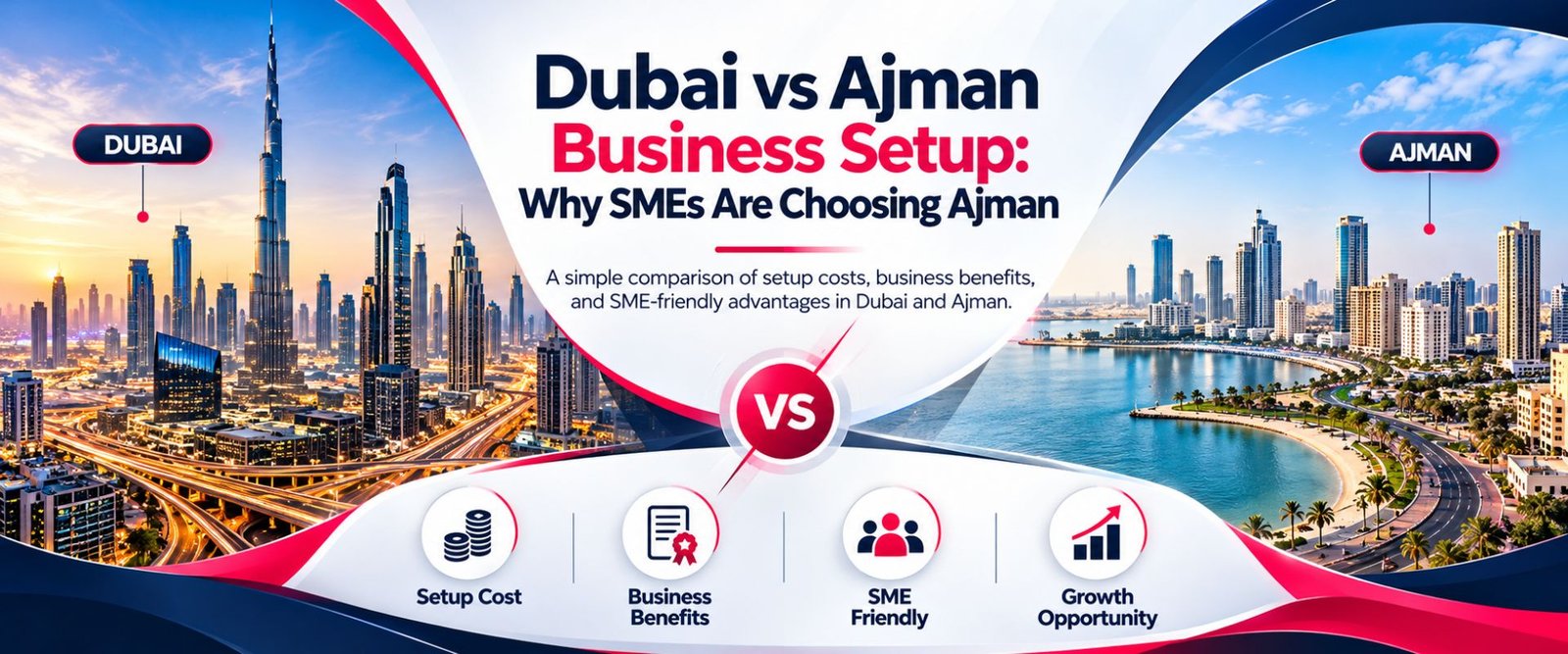 Dubai vs Ajman business setup Comparison