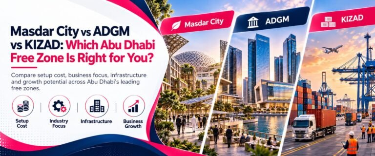Masdar city vs ADGM vs KIZAD guide